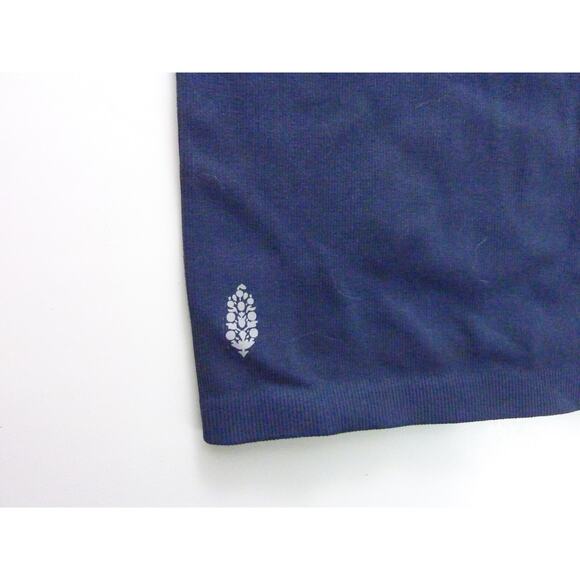 NWOT Free People Movement High Neckline Racerback Tank Navy Blue - Picture 3 of 6